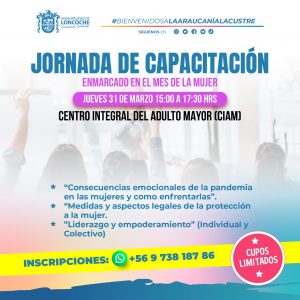 PROGRAMA DE LA MUJER REALIZARÁ JORNADA DE CAPACITACIÓN.