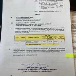 MUNICIPIO DE LONCOCHE RECIBE AUTORIZACIÓN TÉCNICA PARA NUEVO POOL DE MAQUINARIA POR PARTE DEL GORE.
