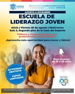Lee m谩s sobre el art铆culo PARTICIPA DE LA ESCUELA DE LIDERAZGO JOVEN.